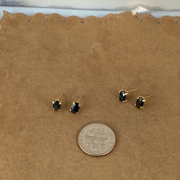 Vintage Dark Blue Sapphires 6x4MM Faceted Oval NOS - Picture 3 of 5